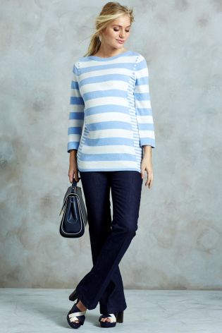 Blue/White Stripe Sweater (Maternity)